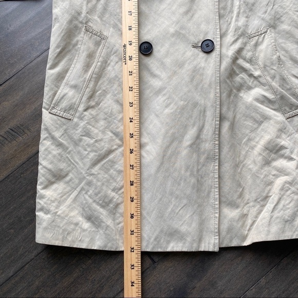 ARITZIA T Babaton tan Trench Coat Jacket Sz XXS Button Closure & Belted - Picture 14 of 14